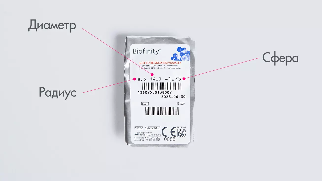 Biofinity (6 линз) 8,6/-2,25